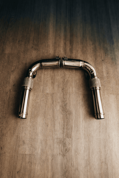 BMW S68 G90/G99 M5 CENCAL Free Flow Race Downpipes - G90 M5/G99 M5