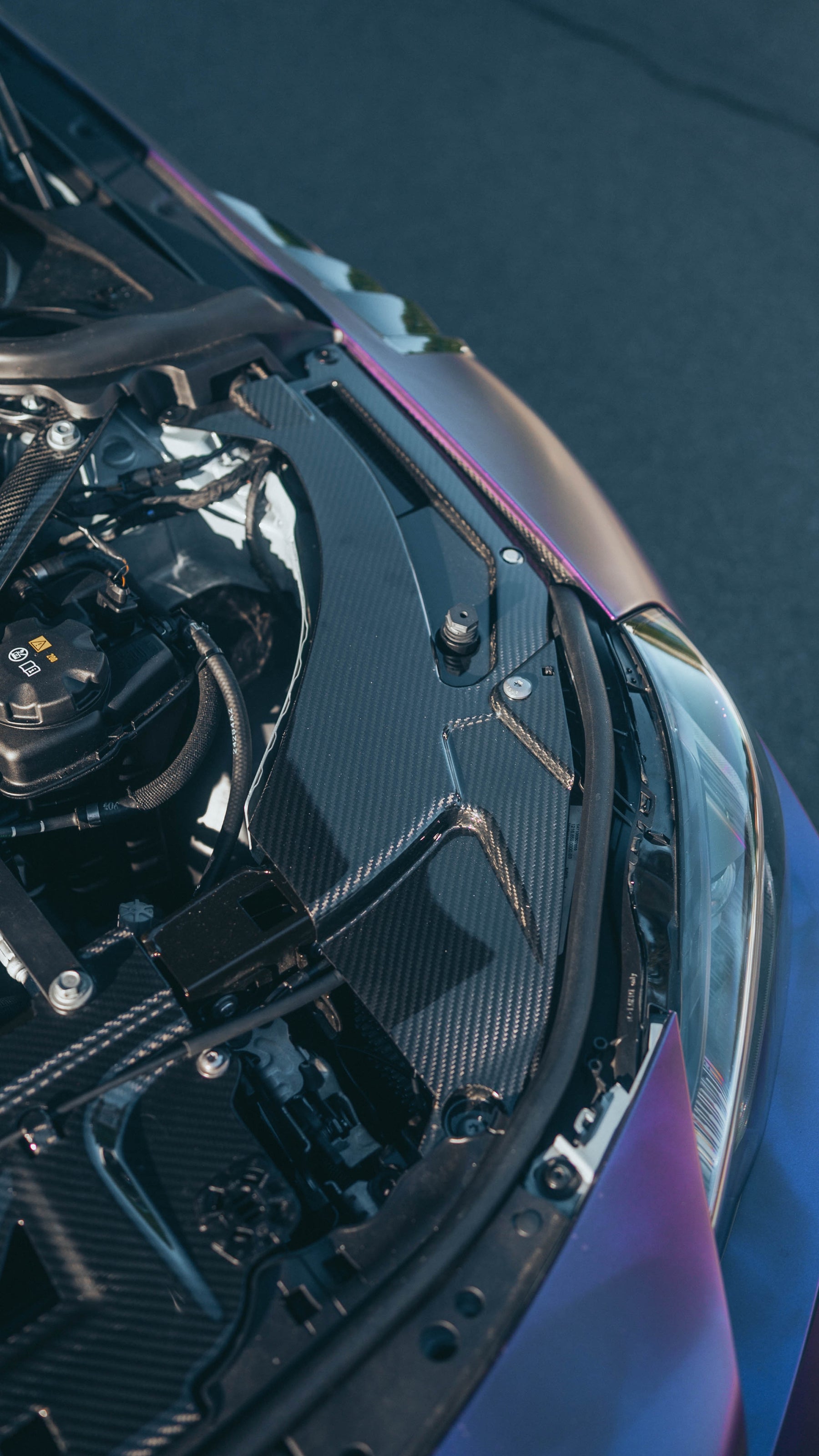 G87 M2 Carbon Fiber Engine Bay Shrouds