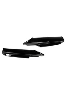 E90/E91 3 Series Gloss Black Front Bumper Splitters (M Sport)