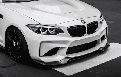 F87 M2 V Style Carbon Fiber Front Lip