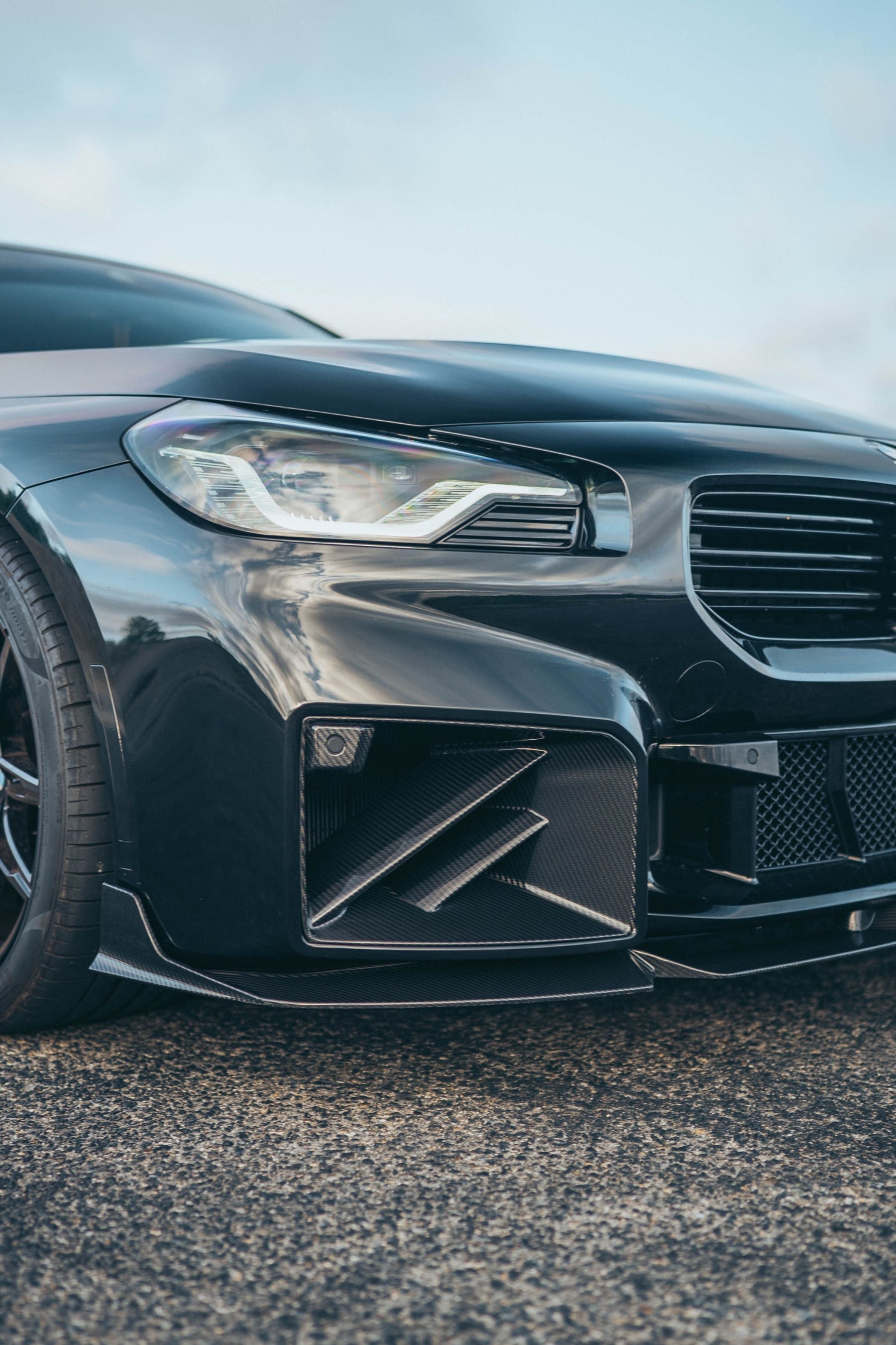 G87 M2 SQ Carbon Fiber Front Bumper Air Inlets/Ducts