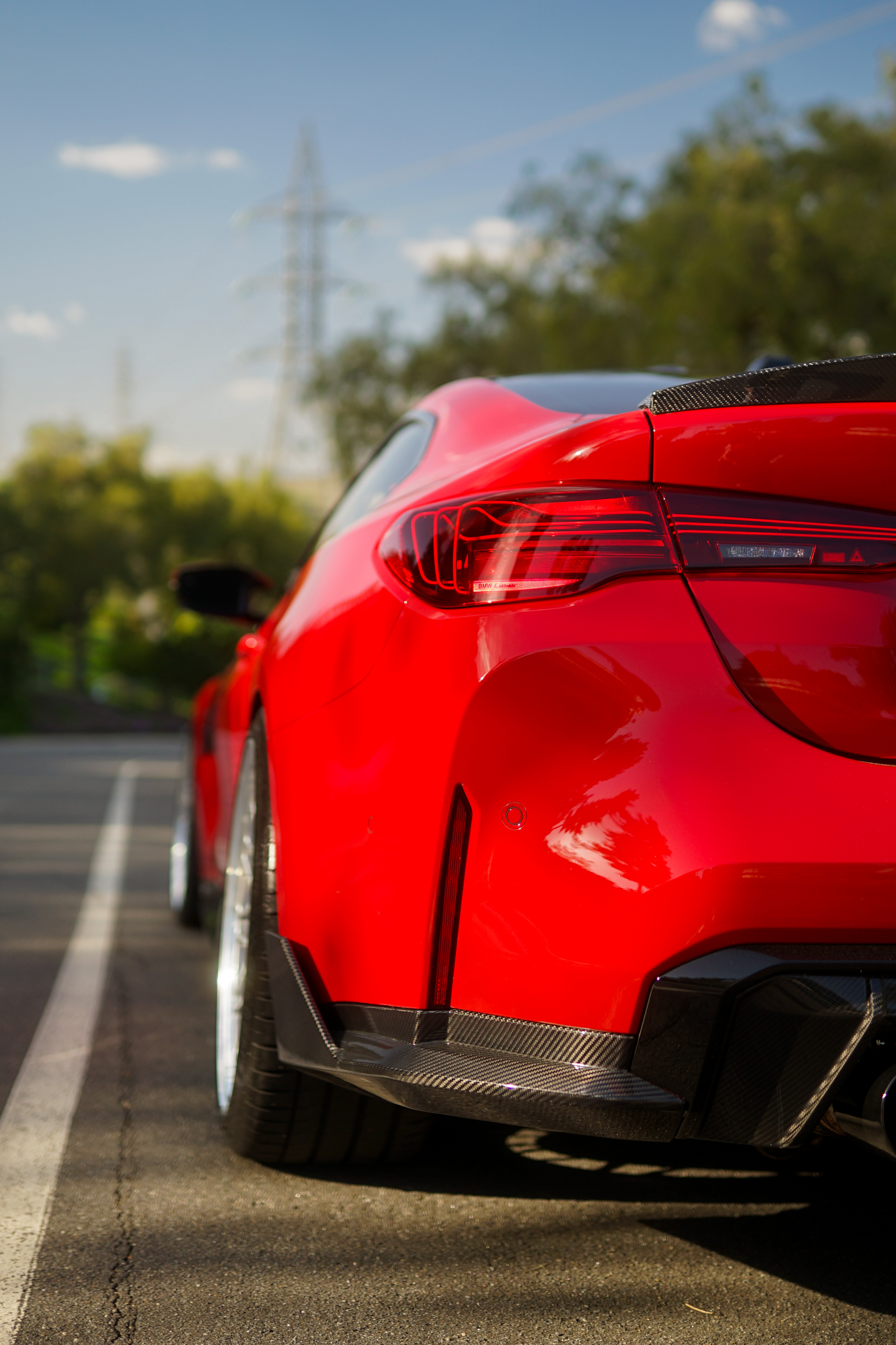 G8X M3/M4 Carbon Fiber Rear Bumper MP Splitters