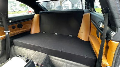 06-13 BMW E92 Rear Seat Delete Suede