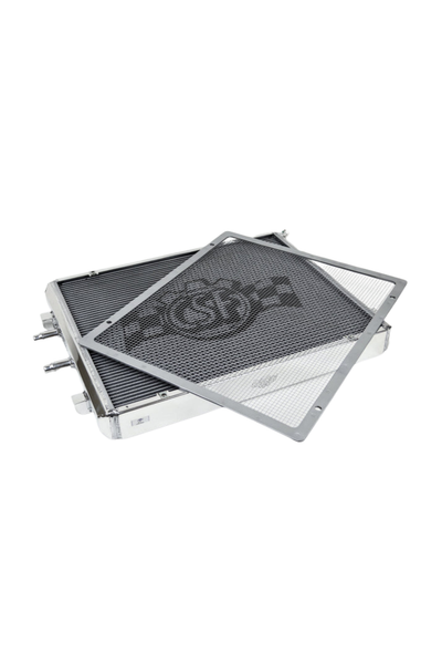 CSF BMW F8X M3/M4 Front Mount Heat Exchanger w/ rock guard - Silver