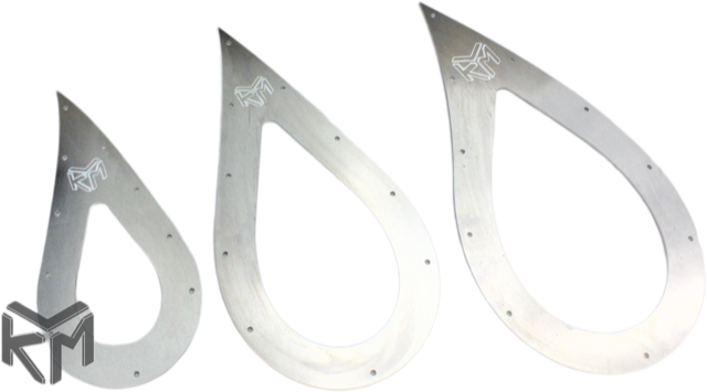 KLM Tear Drop exhaust Trim Plate 1.5-2″ Tube