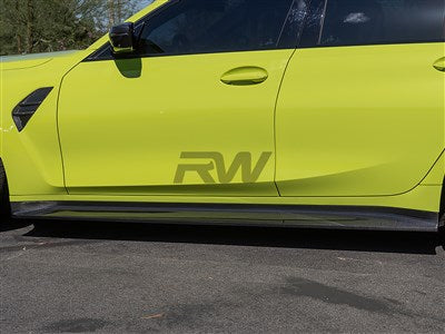 BMW G80 M3 3D Style Carbon Fiber Side Skirts