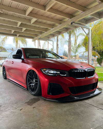 G20 V Style Carbon Fiber Side Skirt Extensions